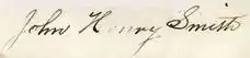 Signature of John Henry Smith