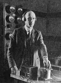 John Milton Miller, with his instruments, from 1922