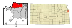 Location within Johnson County and Kansas