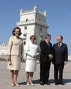 President Lula da Silva and President Jorge Sampaio in Lisbon, 2003.