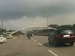 Footbridge near Juinagar railway station.