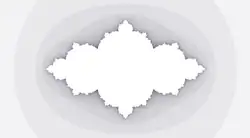 Filled Julia set for fc, c=1−φ=−0.618033988749…, where φ is the Golden ratio