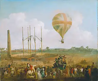 George Biggins' Ascent in Lunardi' Balloon (1785), Neue Pinakothek