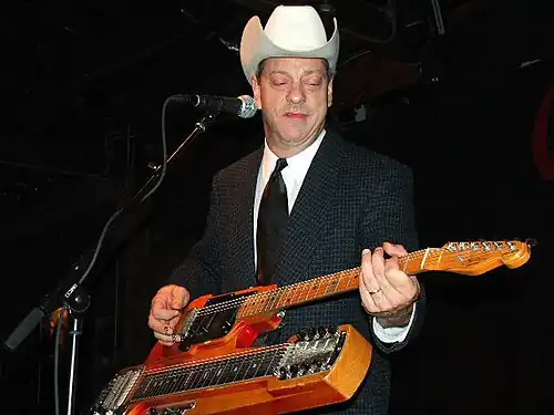 Brown with his guit-steel at Antone's in Austin, Texas, 2006