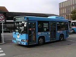 Bus depicting Fuku-chan character