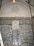 Faience panels on vestibule walls