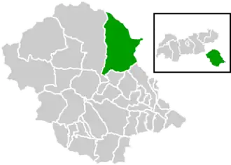 Location within Lienz district