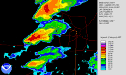 Animated weather radar data