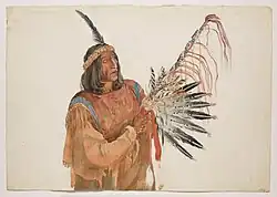 Karl Bodmer, Hotokáneheh, Piegan Blackfeet Man, 1833