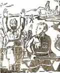 Karposh arresting Chetniks WWII (animation from Nash Vesnik 1962