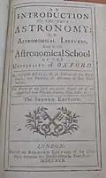 Title page to "An Introduction to the True Astronomy"