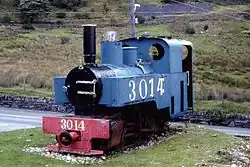 Kerr Stuart 0-6-0T locomotive at the entrance to Gloddfa Ganol