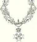 The necklace of the House Order of the Wendish Crown, depicting the Wendish Crown.