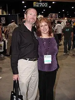 Moesta with her husband Kevin J. Anderson at the 2004 Comic Con