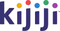 The current Kijiji logo, featuring a rainbow of colors in the dots above the I's and J's.