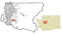 Location of Covington, Washington