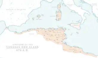 Vandal Kingdom in 476