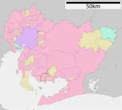 Location of Kira in Aichi Prefecture