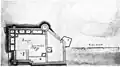 Plan of the then still existing Kirumpää castle, 17th century