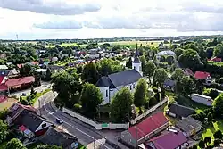 Aerial view with the Holy Trinity church in the center