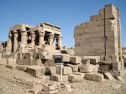 Ruins of the Kom Ombo mammisi built by Pharaoh Ptolemy VIII Physcon (2nd century BC).