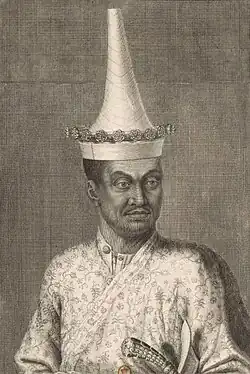 The Ayutthayan official Kosa Pan wearing Lomphok and Khrui