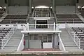 View of the covered stand of the stadium.