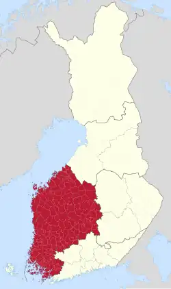 Map of Western Finland Province (2000)