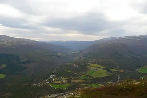 View of the Lønset area in Oppdal