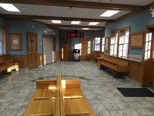 Inside the station house