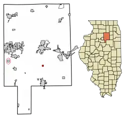 Location of Grand Ridge in LaSalle County, Illinois.