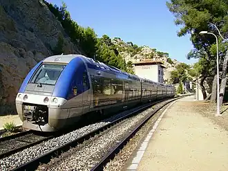 TER PACA service at La Redonne-Ensuès station in 2010