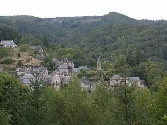 A general view of La Roche-Canillac