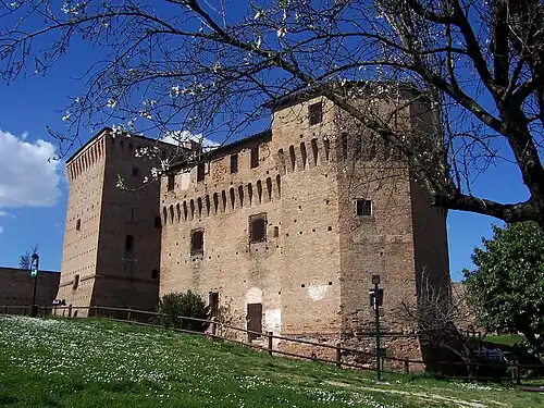 The towers of the Rocca Malatestiana in Cesena