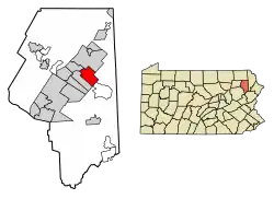 Location of Jessup in Lackawanna County, Pennsylvania