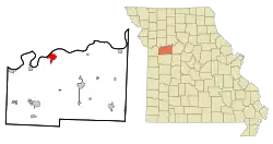 Location of Lexington, Missouri