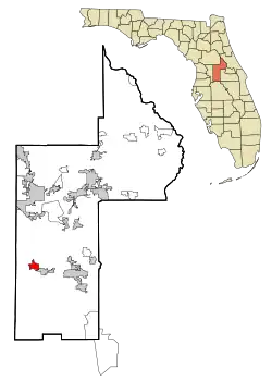Location in Lake County and the state of Florida