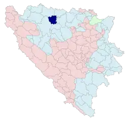 Location of Laktaši (municipality) within Republika Srpska