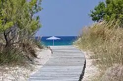 Boardwalk to the Lambi Beach on the Greek island of Kos