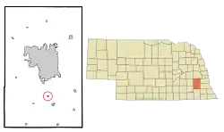 Location of Roca, Nebraska