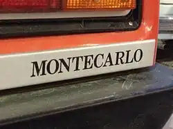 Lancia Montecarlo Badge