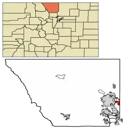 Location of Timnath, Colorado