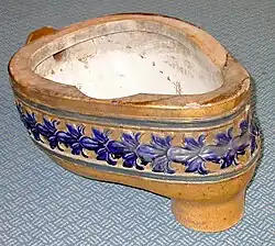 Stoneware toilet bowl. Royal Doulton, 1898