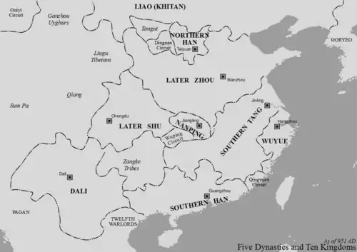Later Zhou territory