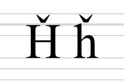 Latin Capital and Lowercase letter H with caron