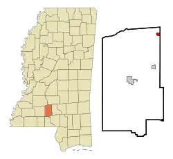 Location of New Hebron, Mississippi