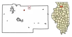 Location of Franklin Grove in Lee County, Illinois.
