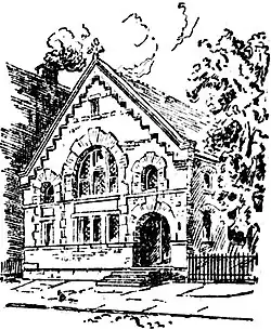 Illustration of church building