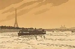 One of the 36 Views of the Eiffel Tower by Henri Rivière, 1902
