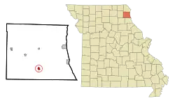 Location of Ewing, Missouri